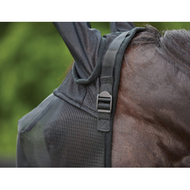 Masque anti-mouches Weatherbeeta Deluxe protections d'oreilles Noir Masque anti-mouches Weatherbeeta Deluxe protections d'oreilles Noir
