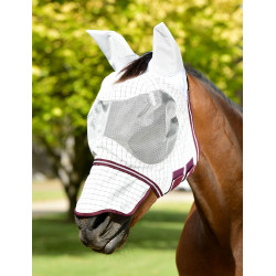 Weatherbeeta Hybrid Seasons anti-vliegenmasker Wit / bordeaux