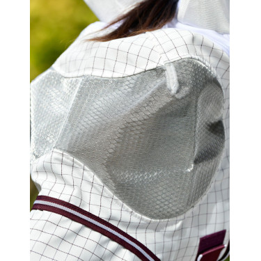 Masque anti-mouches Weatherbeeta Hybrid Seasons Blanc / bordeaux Masque anti-mouches Weatherbeeta Hybrid Seasons Blanc / bordeaux