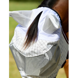 Weatherbeeta Hybrid Seasons anti-vliegenmasker Wit / bordeaux