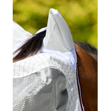 Masque anti-mouches Weatherbeeta Hybrid Seasons Blanc / bordeaux Masque anti-mouches Weatherbeeta Hybrid Seasons Blanc / bordeaux