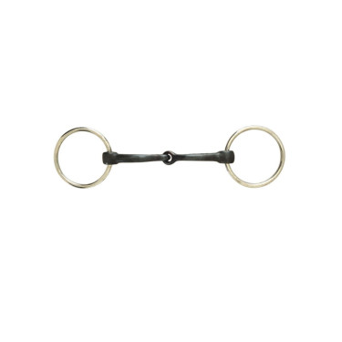 Mors à anneaux Korsteel doux brisure simple Mors à anneaux Korsteel doux brisure simple