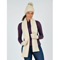 Set sjaal en muts Dublin Beige marmerkleur Set sjaal en muts Dublin Beige marmerkleur