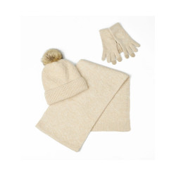 Pack écharpe bonnet Dublin Beige marle