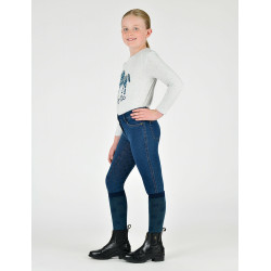 Kinderbroek Dublin Shona Denim met volledige grip Lichtblauw denim Marineblauw