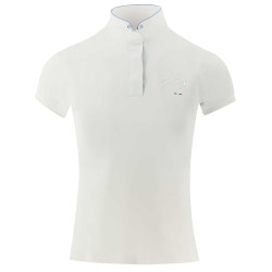 Wedstrijdpolo Pénélope Madrid met korte mouwen Wit Wedstrijdpolo Pénélope Madrid met korte mouwen Wit