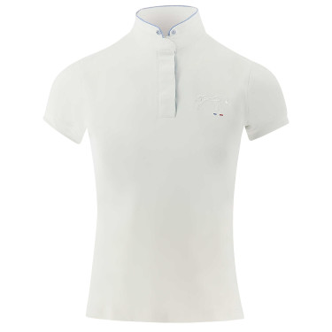 Wedstrijdpolo Pénélope Madrid met korte mouwen Wit Wedstrijdpolo Pénélope Madrid met korte mouwen Wit