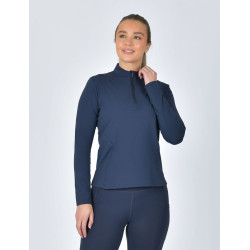 Polo d'équitation Dublin manches longues ajusté et brossé femme Marine Bleu marine Polo d'équitation Dublin manches longues ajusté et brossé femme Marine Bleu marine