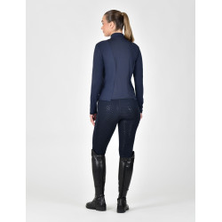 Polo d'équitation Dublin manches longues ajusté et brossé femme Marine Bleu marine Polo d'équitation Dublin manches longues ajusté et brossé femme Marine Bleu marine