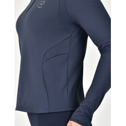 Polo d'équitation Dublin manches longues ajusté et brossé femme Marine Bleu marine Polo d'équitation Dublin manches longues ajusté et brossé femme Marine Bleu marine