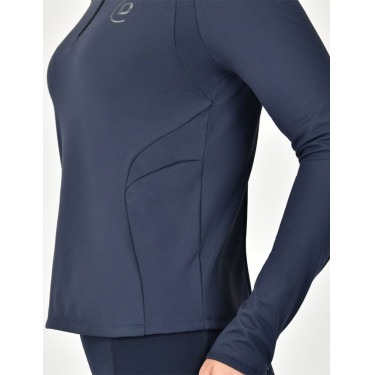 Polo d'équitation Dublin manches longues ajusté et brossé femme Marine Bleu marine Polo d'équitation Dublin manches longues ajusté et brossé femme Marine Bleu marine