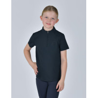 Polo Dublin 1/4 Zip korte mouwen kind Marine Marineblauw