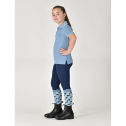 Kinderpoloshirt met korte mouwen van Dublin in piquékatoen Blauwe nevel Kinderpoloshirt met korte mouwen van Dublin in piquékatoen Blauwe nevel