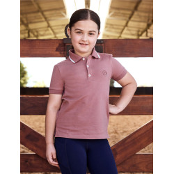 Kinderpoloshirt met korte mouwen van Dublin in piquékatoen Stofroze Kinderpoloshirt met korte mouwen van Dublin in piquékatoen Stofroze