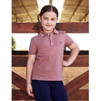 Polo manches courtes Dublin coton piqué enfant Rose poussiéreux
