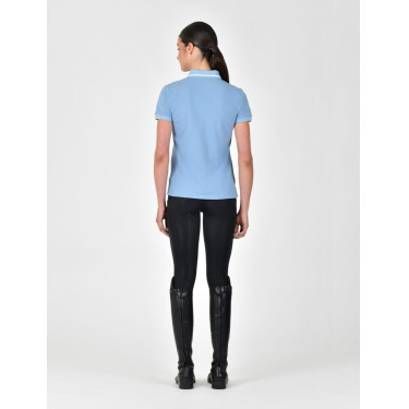 Dames poloshirt met korte mouwen in piquékatoen Dublin Blauwe nevel Dames poloshirt met korte mouwen in piquékatoen Dublin Blauwe nevel