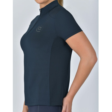 Polo manches courtes Dublin respirant fermeture à glissière 1/4 zippé femme Marine Bleu marine Polo manches courtes Dublin respirant fermeture à glissière 1/4 zippé femme Marine Bleu marine