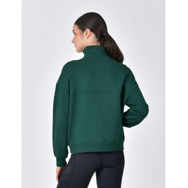 Dublin dames fleece trui met 1/4-rits Donkergroen smaragd Dublin dames fleece trui met 1/4-rits Donkergroen smaragd