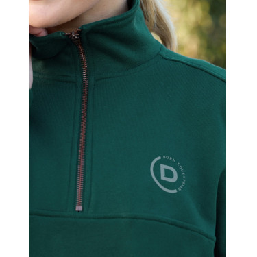 Dublin dames fleece trui met 1/4-rits Donkergroen smaragd Dublin dames fleece trui met 1/4-rits Donkergroen smaragd