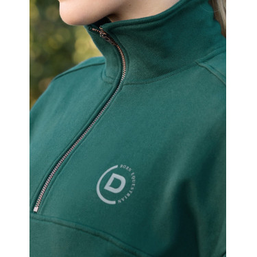 Dublin dames fleece trui met 1/4-rits Donkergroen smaragd Dublin dames fleece trui met 1/4-rits Donkergroen smaragd