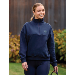 Pull polaire Dublin 1/4 zippé femme Marine Bleu marine