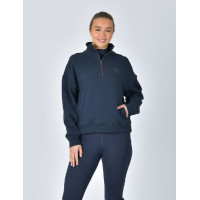 Pull polaire Dublin 1/4 zippé femme Marine Bleu marine