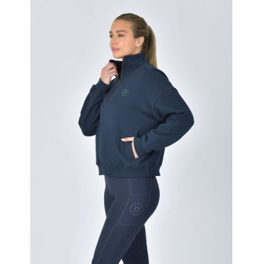 Pull polaire Dublin 1/4 zippé femme Marine Bleu marine