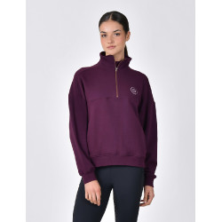 Dublin dames fleece trui met 1/4-rits Paarsviolet Dublin dames fleece trui met 1/4-rits Paarsviolet