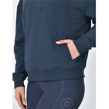 Pull-polaire Dublin capuche 1/4 zippé femme Marine Bleu marine Pull-polaire Dublin capuche 1/4 zippé femme Marine Bleu marine