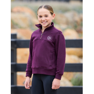 Kinder fleecepullover Dublin 1/4-rits Paarsviolet Kinder fleecepullover Dublin 1/4-rits Paarsviolet