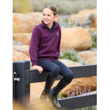 Pullover polaire Dublin 1/4 Zip enfant Violet pourpre Pullover polaire Dublin 1/4 Zip enfant Violet pourpre