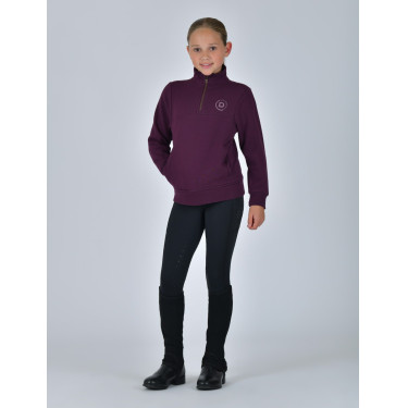 Kinder fleecepullover Dublin 1/4-rits Paarsviolet Kinder fleecepullover Dublin 1/4-rits Paarsviolet