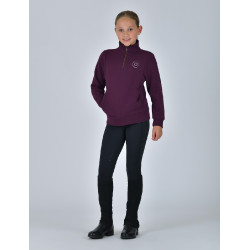 Pullover polaire Dublin 1/4 Zip enfant Violet pourpre