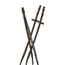 Rênes en cuir Collegiate ComFiTec Opulux Marron foncé