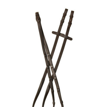 Rênes en cuir Collegiate ComFiTec Opulux Marron foncé