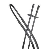 Rênes plates Collegiate ComFiTec Opulux caoutchouc Noir Rênes plates Collegiate ComFiTec Opulux caoutchouc Noir