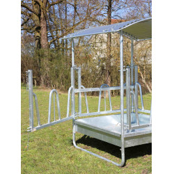 Vierkant hooiruif met dak Hobby Kerbl verzinkt 1,5 x 1,5 m 8 paarden