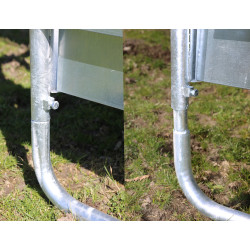 Vierkant hooiruif met dak Hobby Kerbl verzinkt 1,5 x 1,5 m 8 paarden