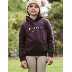 Kinderhoodie Dublin logo Lurex Lilah Perfect prune / roségoud