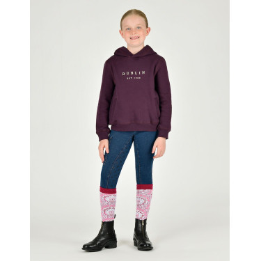 Kinderhoodie Dublin logo Lurex Lilah Perfect prune / roségoud Kinderhoodie Dublin logo Lurex Lilah Perfect prune / roségoud