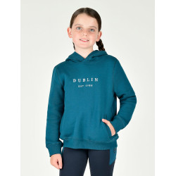 Sweat à capuche Dublin logo Lurex Lilah enfant Bleu legion / argent