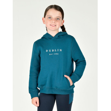 Sweat à capuche Dublin logo Lurex Lilah enfant Bleu legion / argent