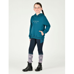 Sweat à capuche Dublin logo Lurex Lilah enfant Bleu legion / argent