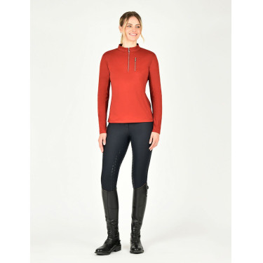 T-shirt d'équitation Weatherbeeta Reno manches longues Ocre rouge T-shirt d'équitation Weatherbeeta Reno manches longues Ocre rouge