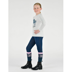 T-shirt manches longues bouffantes Dublin Poppy enfant Blanc marle / poney nordique T-shirt manches longues bouffantes Dublin Poppy enfant Blanc marle / poney nordique