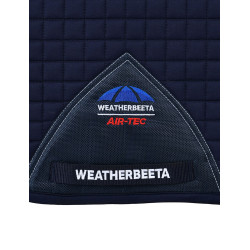Tapis de selle Weatherbeeta Prime Air-Tec Dressage Shaped Marine Bleu marine