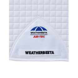Tapis de selle Weatherbeeta Prime Air-Tec Dressage Shaped Blanc