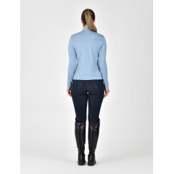 Top d'équitation manches longues Dublin respirant femme Brouillard bleu Top d'équitation manches longues Dublin respirant femme Brouillard bleu