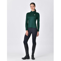 Top d'équitation manches longues Dublin respirant femme Brouillard bleu