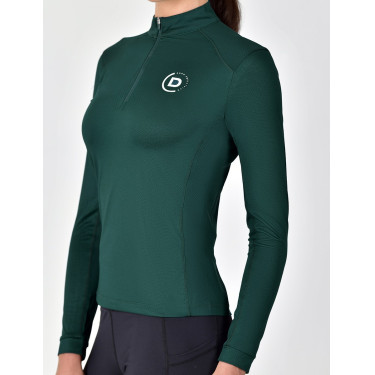 Top d'équitation manches longues Dublin respirant femme Vert émeraude foncé